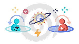 Collaborative Innovation: Idea Exchange Teamwork Gears, vector design Generative AI