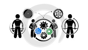 Collaborative Innovation Team, Business Process Development, vector design Generative AI