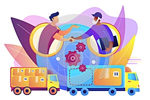 Collaborative logistics concept vector illustration