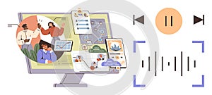 Collaborative Media and Data Interaction on Digital Platform With Team and Workflow Elements