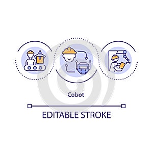 Collaborative robot concept icon