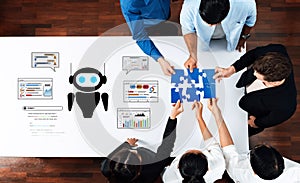 Collaborative Team Meeting with Robot Assistant: Problem Solving and Data Analysis with Digital Tools and Puzzle