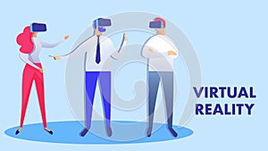Collaborative Virtual Reality Vector Illustration