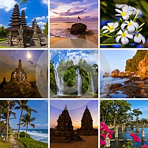 Collage of Bali Indonesia travel images my photos