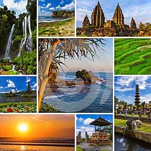 Collage of Bali Indonesia travel images my photos