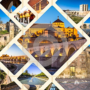 Collage of beautiful Cordoba Spain Europe . photo