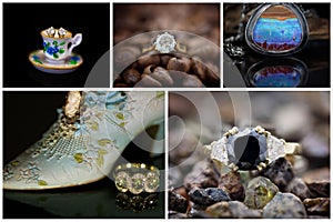 Collage Of Beautiful And Expensive Jewelry