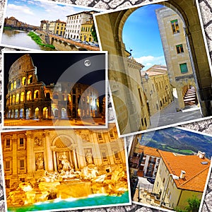 Collage of beautiful Italy.