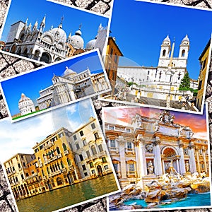 Collage of beautiful Italy.