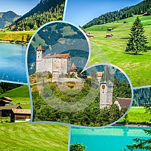 Collage of beautiful Lichtenstein Europe