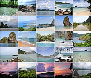 Collage of beautiful Thailand in pictures