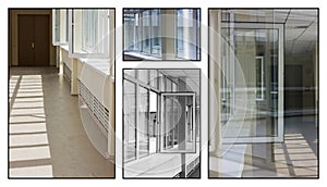 Collage of building windows