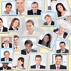 Collage Of Business People Smiling