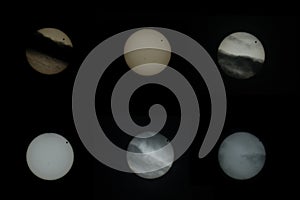 Collage of captures from the 2012 Venus transit.