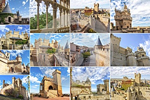 Collage Castle Olite, Spain
