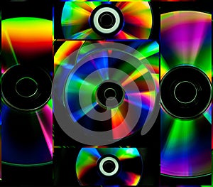 Collage CD and DVD computer disks