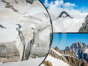 Collage of Chamonix Mont Blanc, France