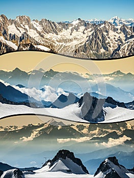 Collage of Chamonix Mont Blanc, France