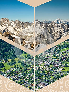 Collage of Chamonix Mont Blanc, France