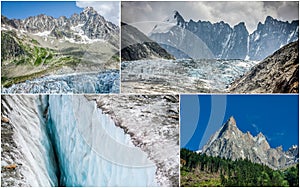 Collage of Chamonix Mont Blanc, France