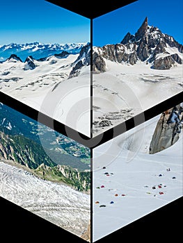 Collage of Chamonix Mont Blanc, France