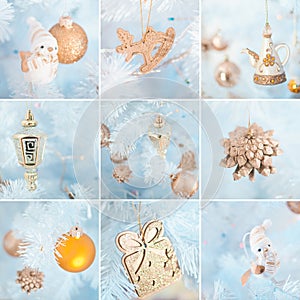 Collage of Christmas decoration