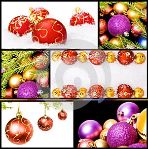 Collage of christmas decorations