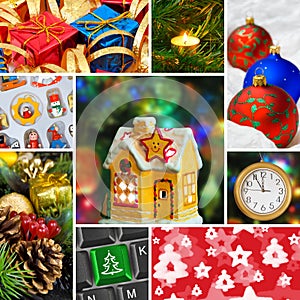 Collage of christmas images