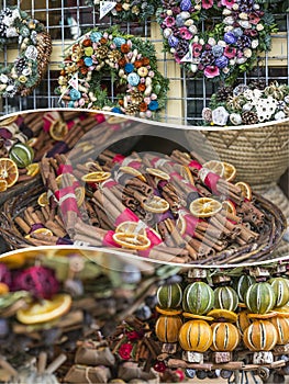 Collage of Christmas Market images - background (my photos)