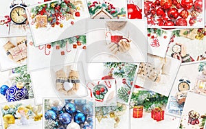 Collage of Christmas pictures. Holidays and events