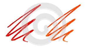 Collage of color drawn pencil scribbles on background