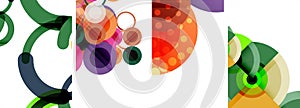 a collage of colorful circles on a white background