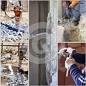 Collage construction site