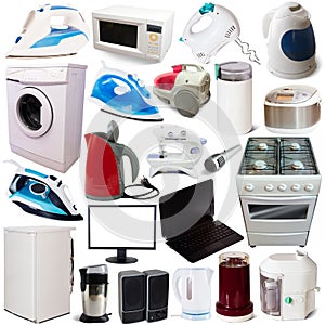Collage of different home appliances