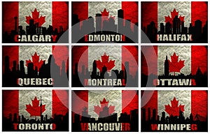 Collage of famous Canadian cities