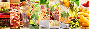 Collage of food products