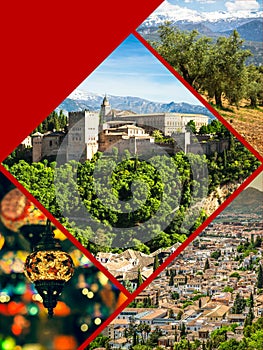 Collage of Granada,Spain my photos.
