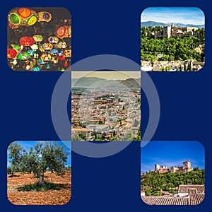 Collage of Granada,Spain my photos.
