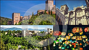 Collage of Granada,Spain my photos.