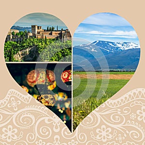 Collage of Granada,Spain my photos.