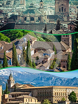 Collage of Granada,Spain my photos