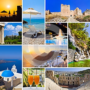 Collage of Greece travel images photo