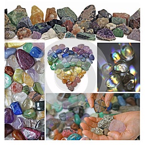 Collage of Healing Crystals