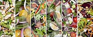 Collage of Healthy Salads