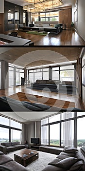 Collage of indoor interior modern house environment
