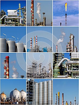 Collage of industrial pictures
