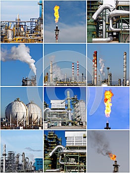 Collage of industrial pictures