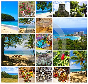 Collage about Jamaica - Caribbean island