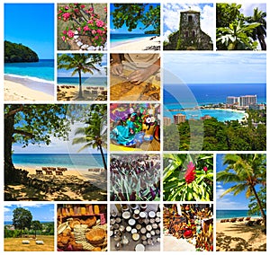 Collage about Jamaica - Caribbean island