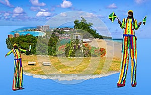 Collage about Jamaica - Caribbean island